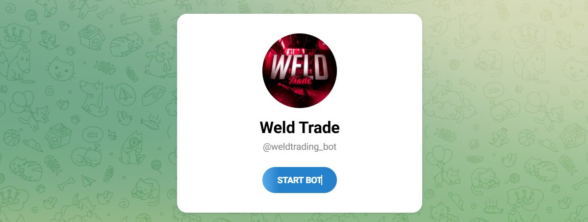 Внешний вид телеграм бота Weld Trade Внешний вид телеграм бота Weld Trade