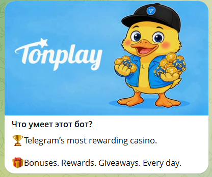 Вход в приложение телеграм TonPlay
