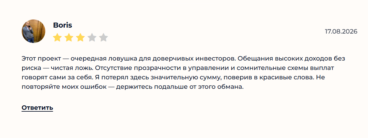 Отрицательные отзывы о проекте Пиньята ВБ Penata Site